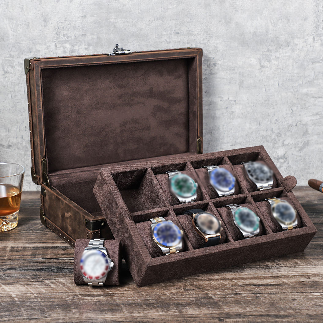 CONTACT'S FAMILY 8 Leather Cus - مراجعة Luxury Watch Organizer وسعره