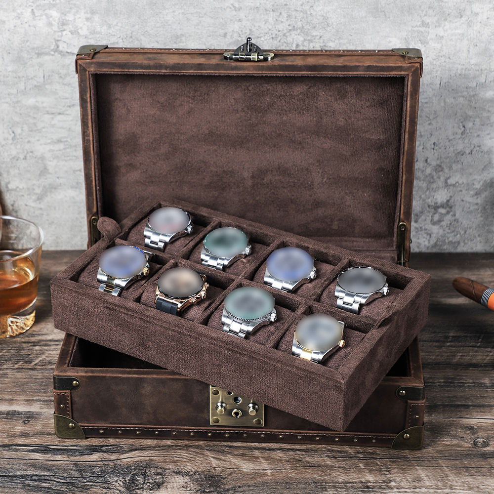 CONTACT'S FAMILY 8 Leather Cus - مراجعة Luxury Watch Organizer وسعره