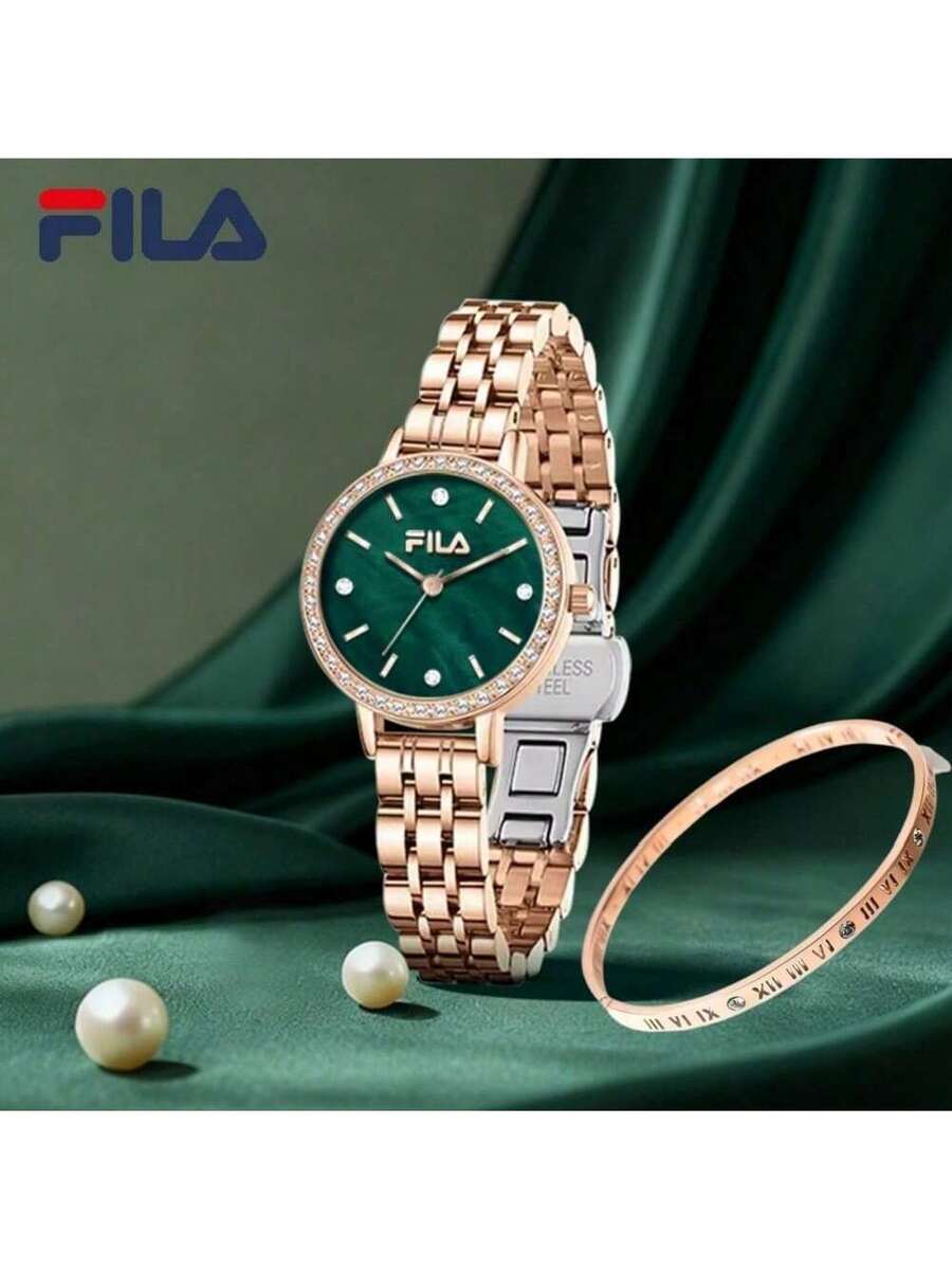 Elegant Womens Quartz Watch Wi - مراجعة Luxury Watch With Green Dial وسعره
