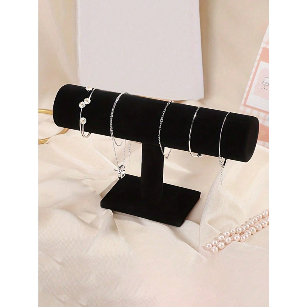 1pc Fashion Black Velvet T-Bar - مراجعة Luxury Watch Organizer وسعره