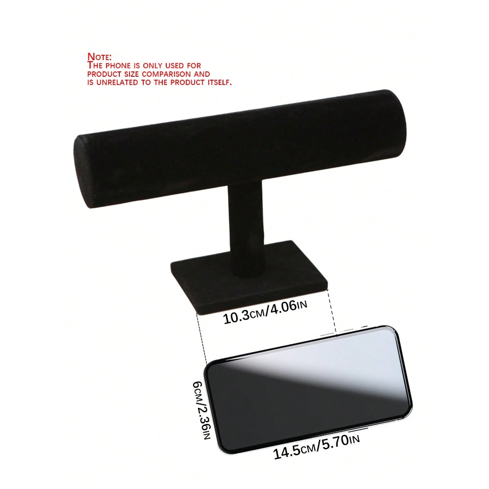 1pc Fashion Black Velvet T-Bar - مراجعة Luxury Watch Organizer وسعره