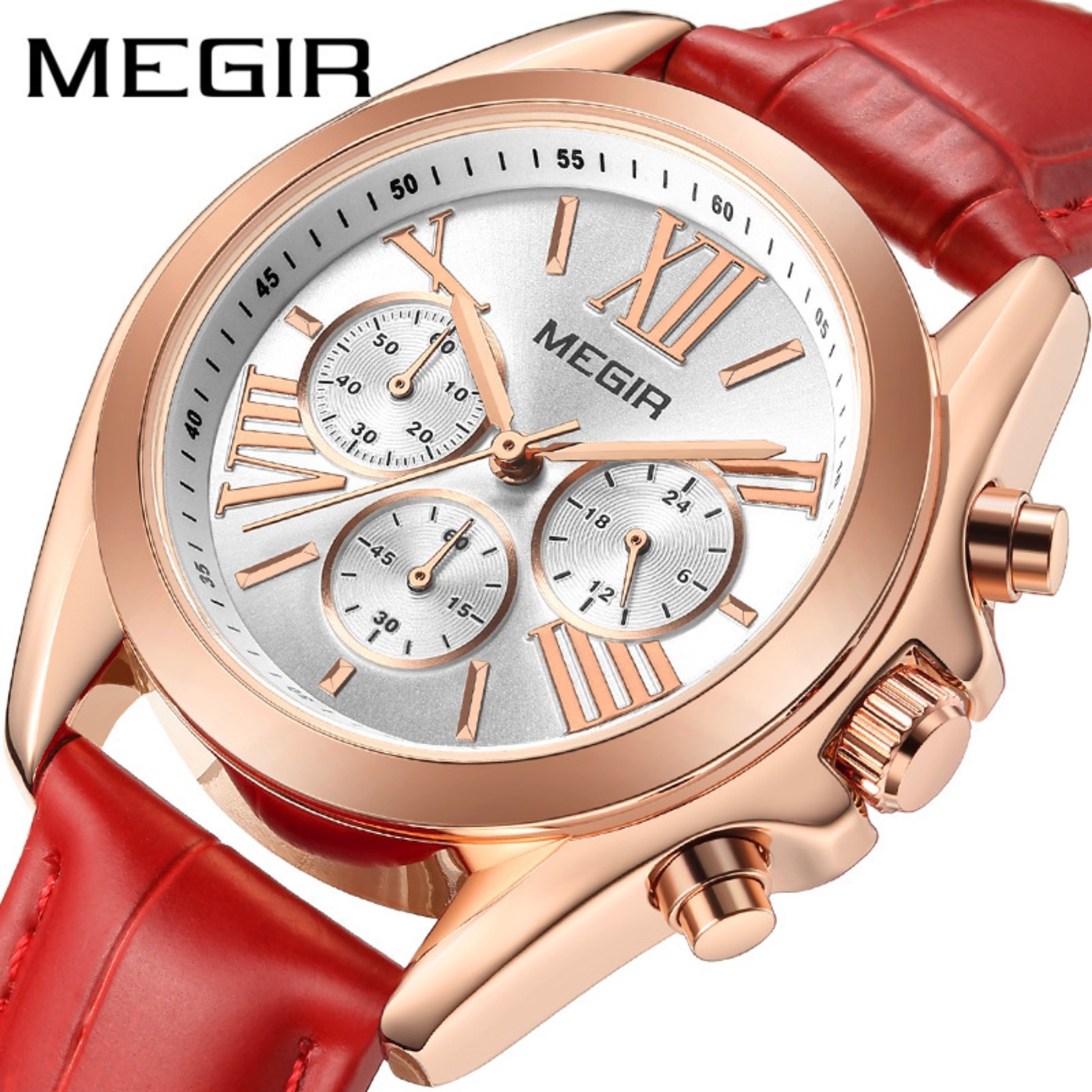 MEGIR New Luxury Leather Watch - مراجعة Luxury Watch Leather وسعره