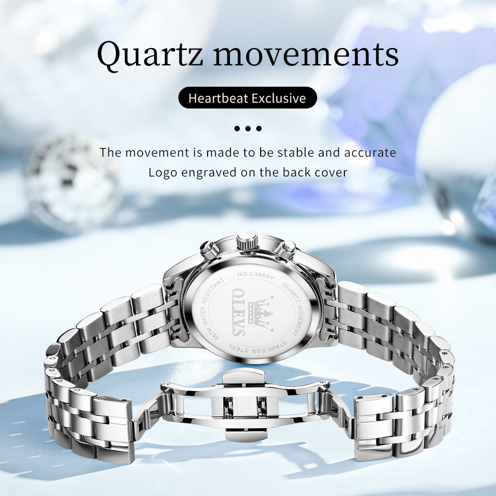 OLEVS Womens Watches Fashion L - مراجعة Luxury Watch With Green Dial وسعره