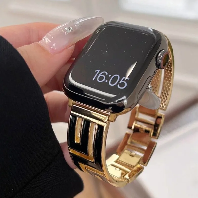 Luxury Metal Strap For Apple W - مراجعة Luxury Watch Apple Bands وسعره