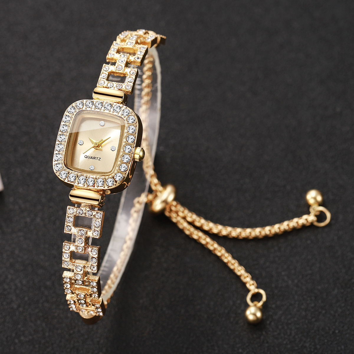 Luxury Rhinestone Bracelet Str - مراجعة Luxury Watch Organizer وسعره