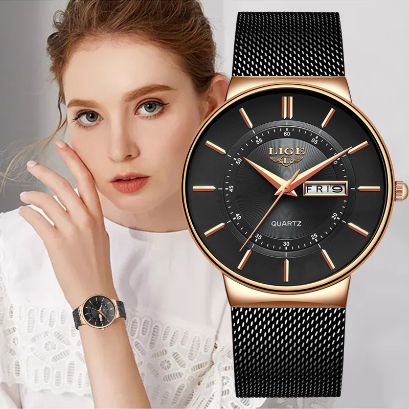 LIGE Women Watches Luxury Bran - مراجعة Luxury Watch Organizer وسعره