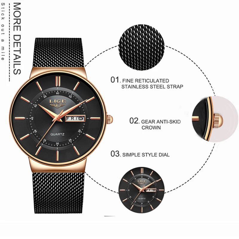 LIGE Women Watches Luxury Bran - مراجعة Luxury Watch Organizer وسعره