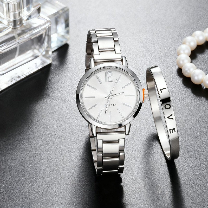 2pcs Set Watch Luxury Women Si - مراجعة Lux Watch وسعره
