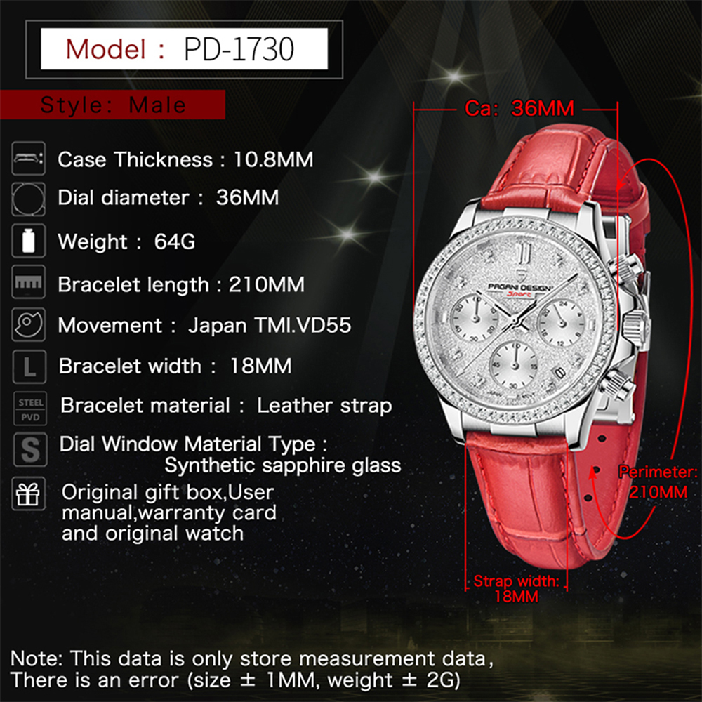 PAGANI DESIGN 1730 Fashion Mul - مراجعة Luxury Watch Leather وسعره