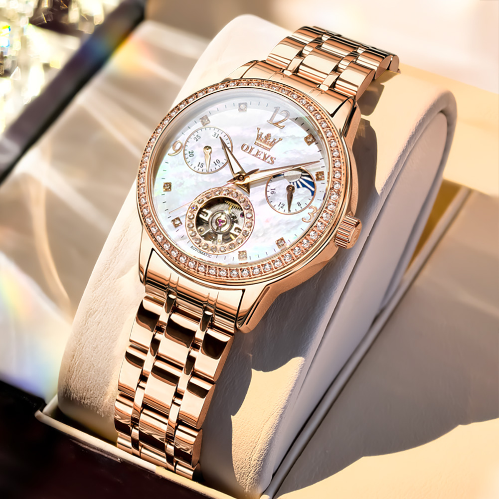 OLEVS Women's Watches Top Bran - مراجعة Luxury Watch Leather وسعره