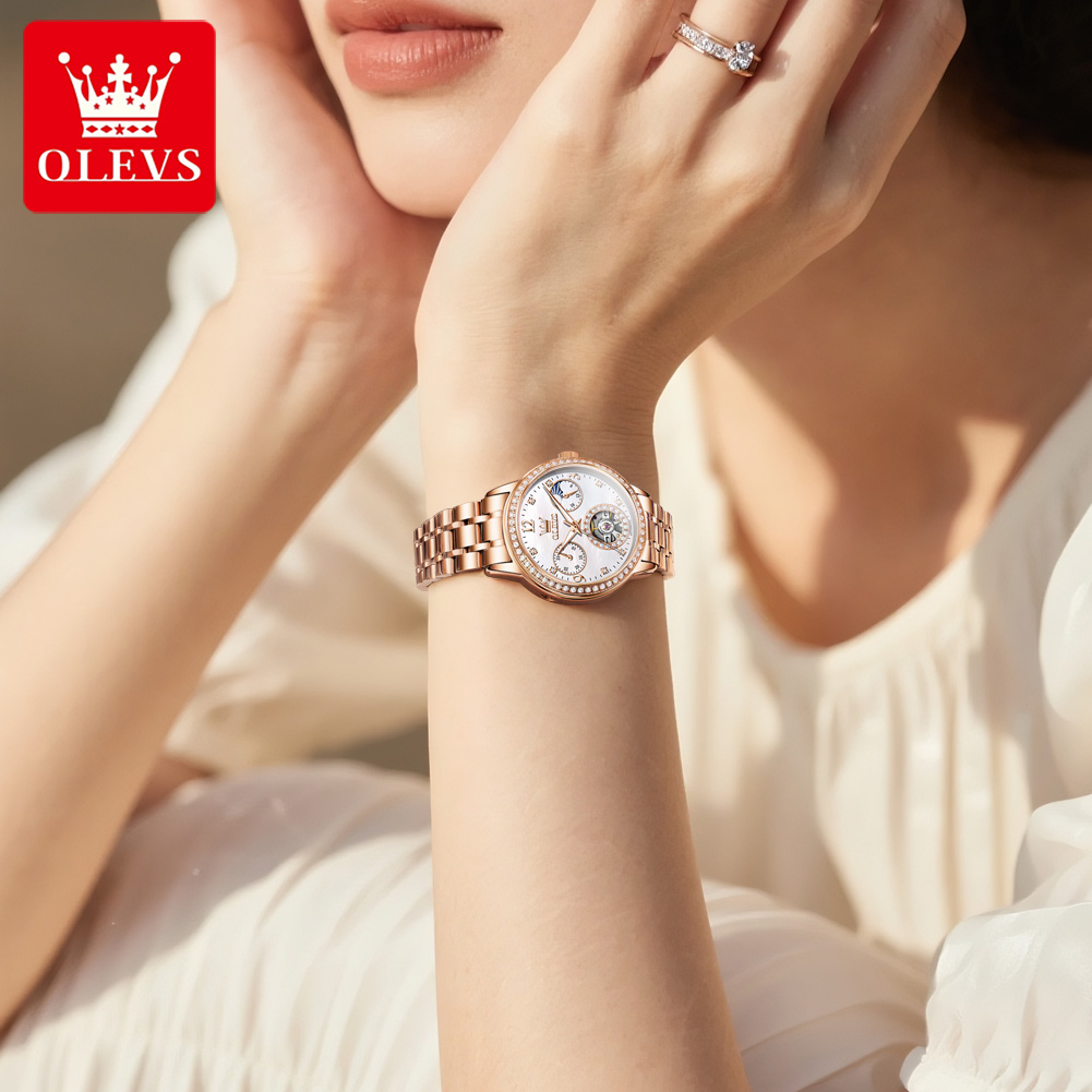 OLEVS Women's Watches Top Bran - مراجعة Luxury Watch Leather وسعره
