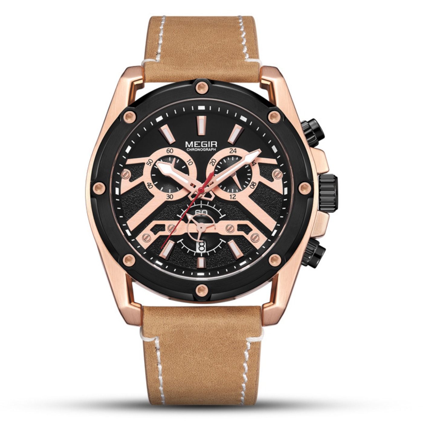 MEGIR Fashion Original Sports  - مراجعة Luxury Watch Leather وسعره
