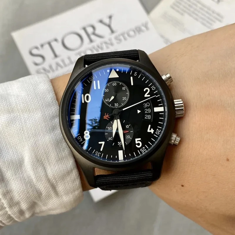 High quality luxury men's quar - مراجعة Luxury Watch Leather وسعره