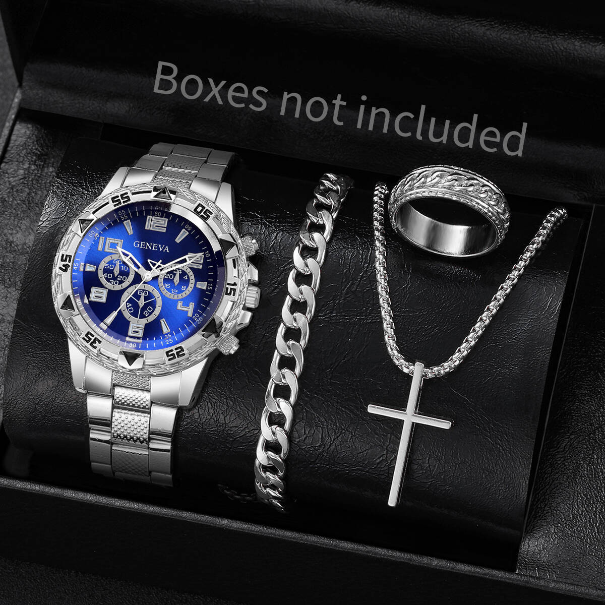 4PCS/Set Fashion Men Business  - مراجعة Luxury Watch Organizer وسعره