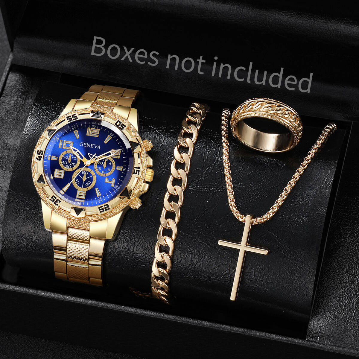 4PCS/Set Fashion Men Business  - مراجعة Luxury Watch Organizer وسعره