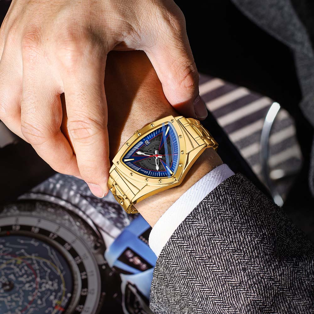CHENXI Luxury Men's Watch Quar - مراجعة Watch Triangle Luxury وسعره
