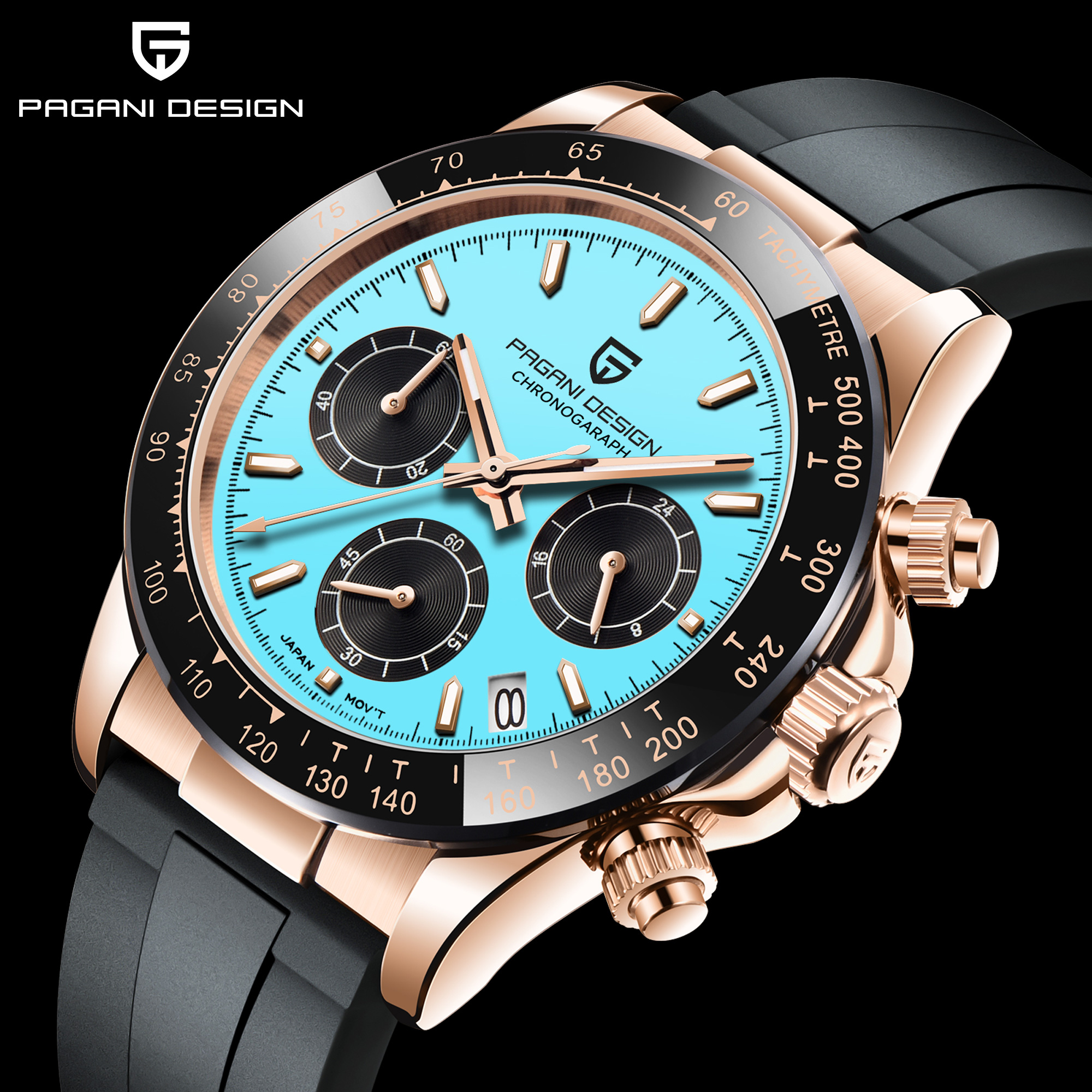 PAGANI DESIGN Mens Stop Watch  - مراجعة Sapphire Crystal Display وسعره