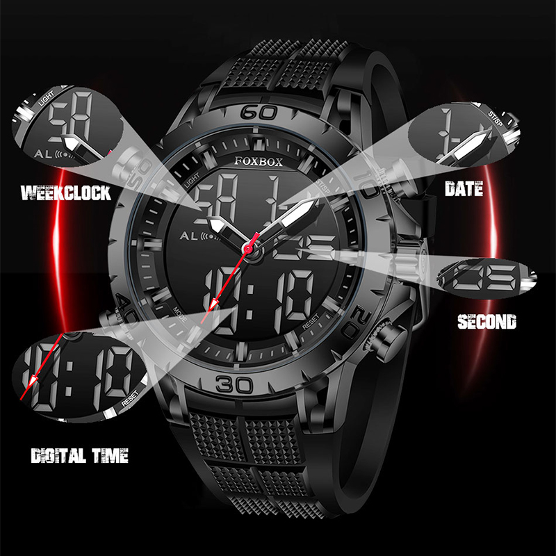 FOXBOX Mens Watches Sports Top - مراجعة Luxury Watch Organizer وسعره