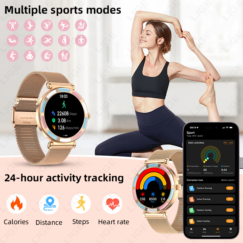 2026 LIGE Luxury Smart Watch F - مراجعة Luxury Watch Hd وسعره
